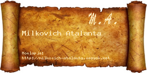 Milkovich Atalanta névjegykártya
